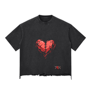 Snow Wash Raw-Hem Boxy T-shirt