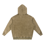 Snow Wash Hand-Frayed Heavyweight  Hoodie