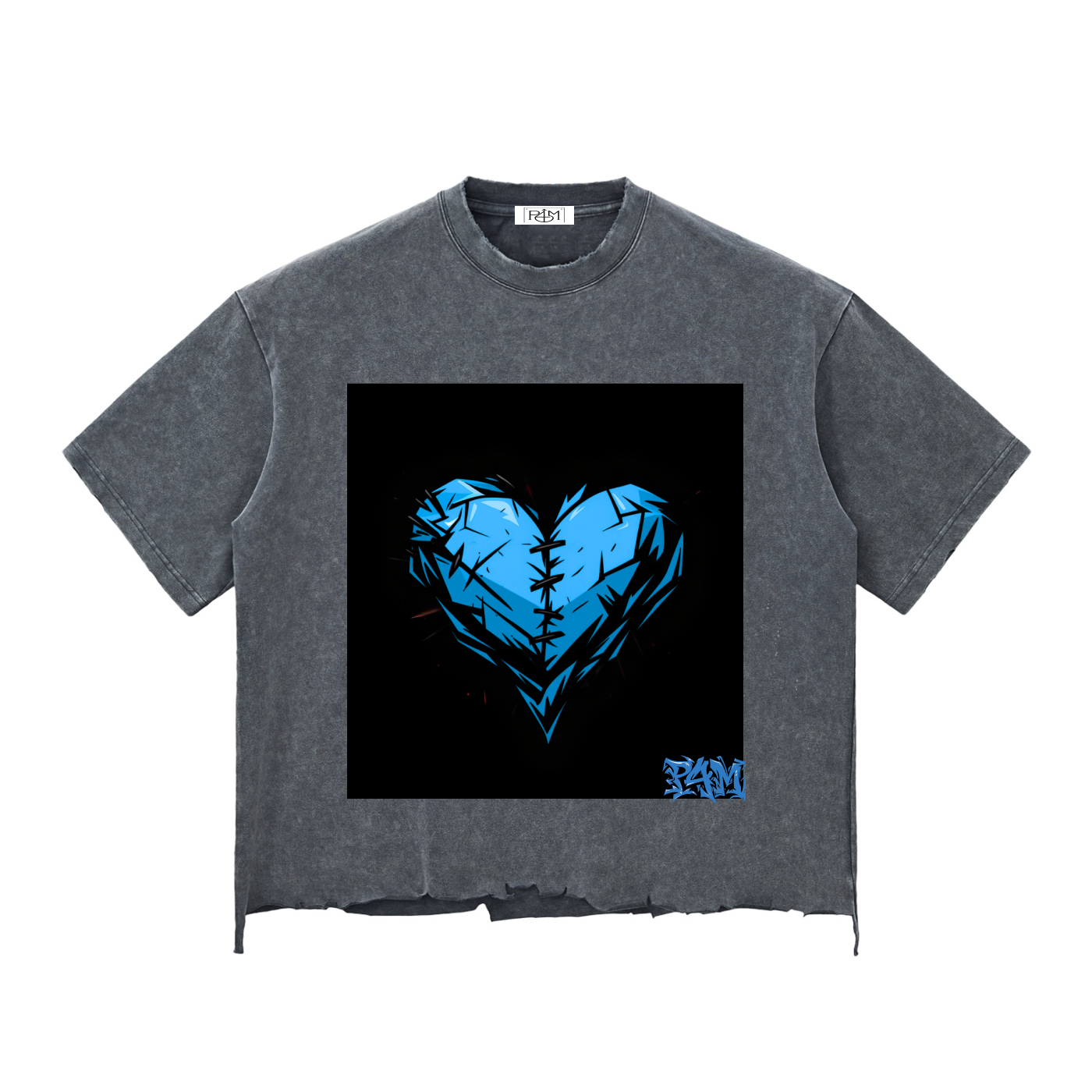 Snow Wash Raw-Hem Boxy T-shirt
