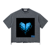 Snow Wash Raw-Hem Boxy T-shirt