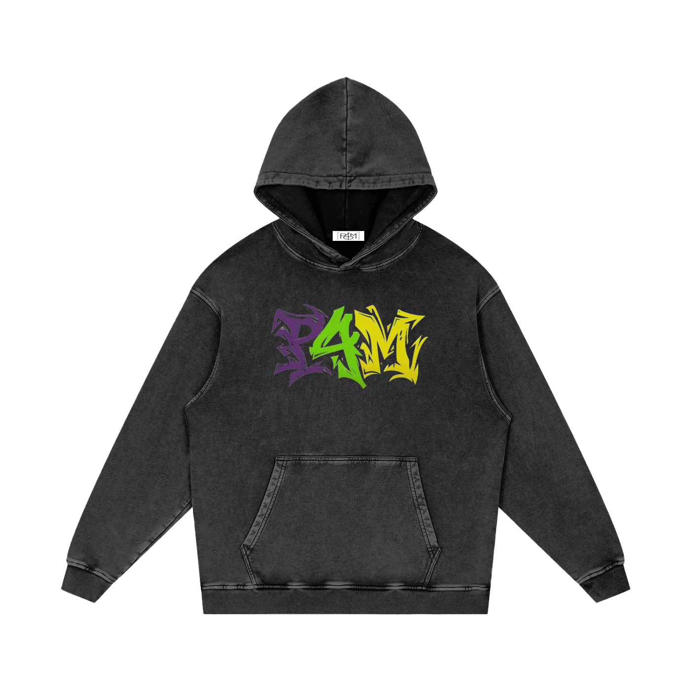 Snow Washed Loose Cotton Hoodie