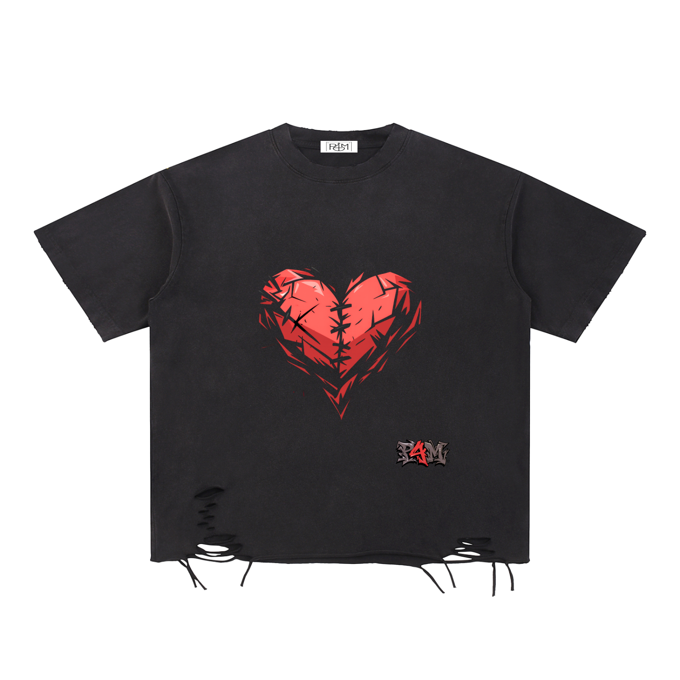 Snow Washed Raw-Hem T-Shirt
