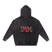 Snow Wash Hand-Frayed Heavyweight  Hoodie