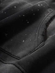 Vintage Washed Frayed Fleece Hoodie
