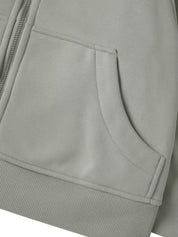 Cropped Zip-Through Hoodie